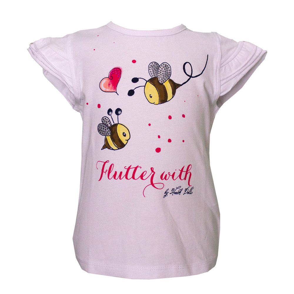 
  T-shirt della linea abbigliamento bambina Silvian Heach Kids, a tinta unita con
  stampa color...
