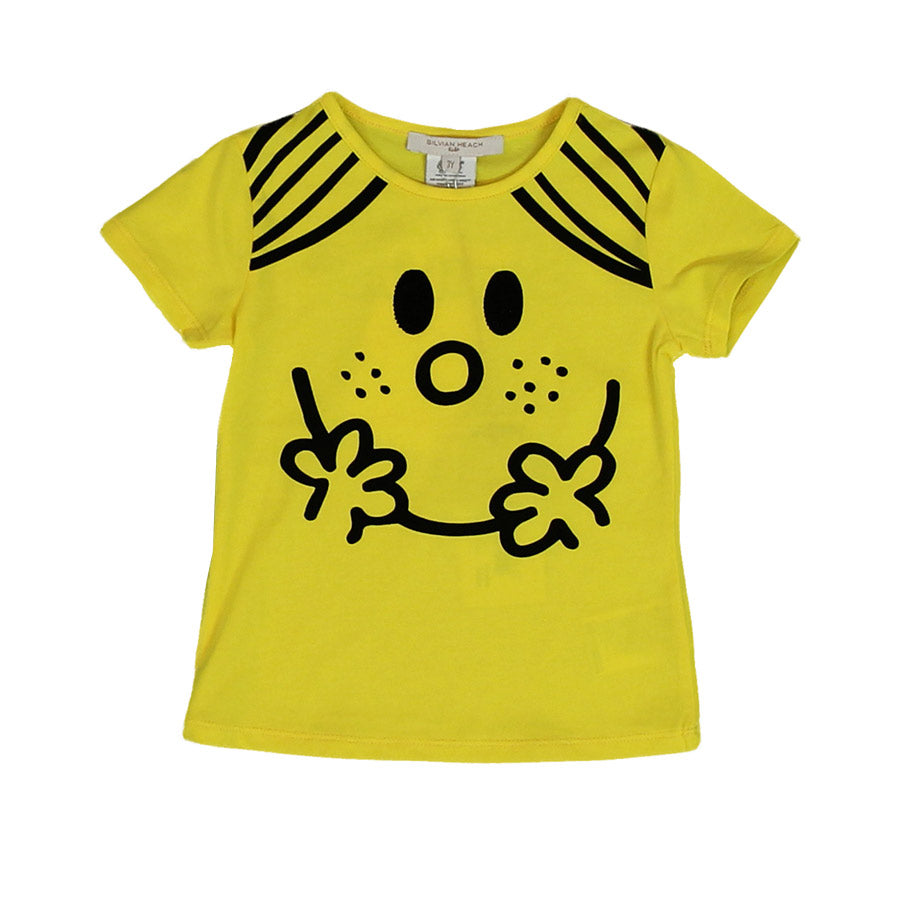 
  T-shirt della linea abbigliamento bambina Silvian Heach Kids, modello manica corta
  a tinta u...