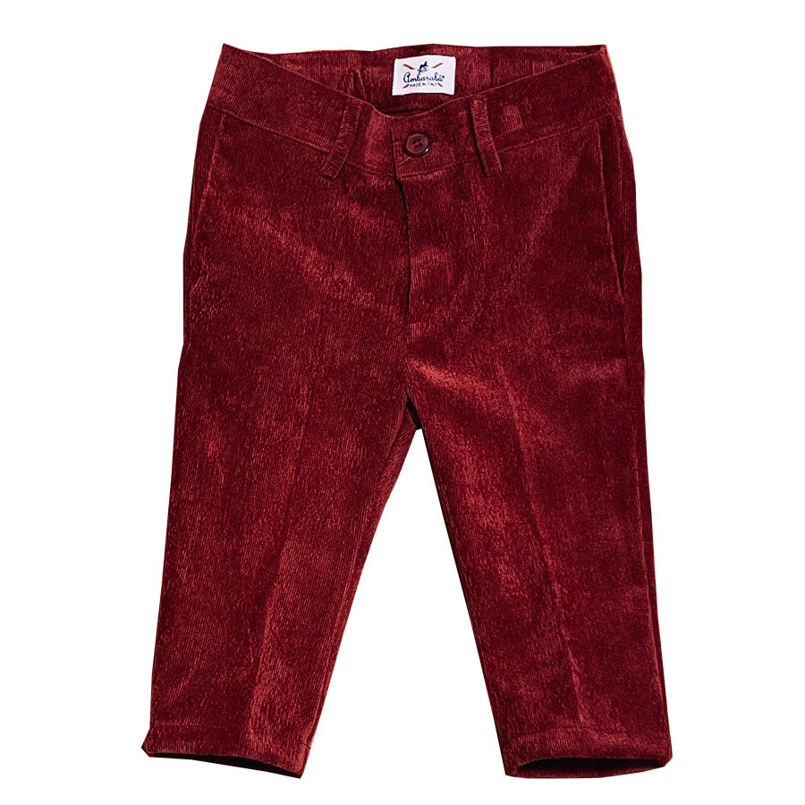 Pantalon de la ligne vêtements enfant Ambarabà, en velours côtelé avec une coupe classique et des...