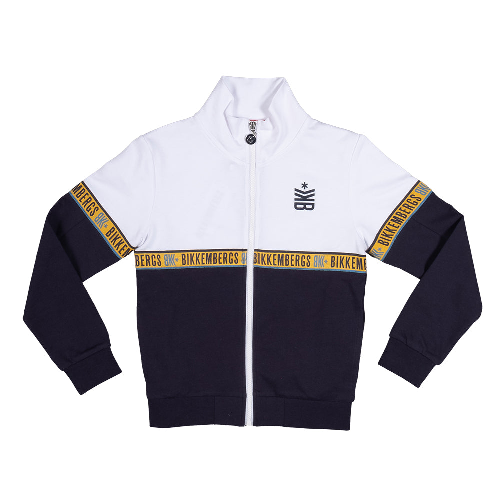 Scopri la giacchina in felpa garzata della linea abbigliamento bambino Bikkembergs, perfetta per ...
