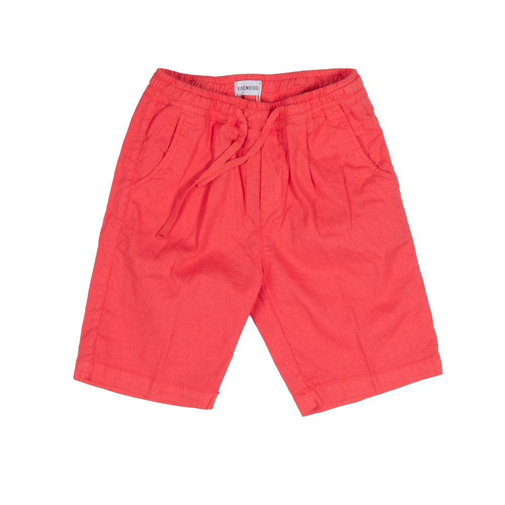 Bermuda a tinta unita della Linea Abbigliamento Bambino Bikkembergs, con taschine sul davanti e l...