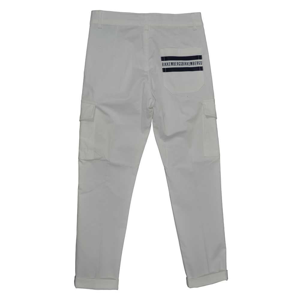 Pantalon long sportif de la Ligne Vêtements Enfant Bikkembergs, avec finitions en bleu foncé et g...