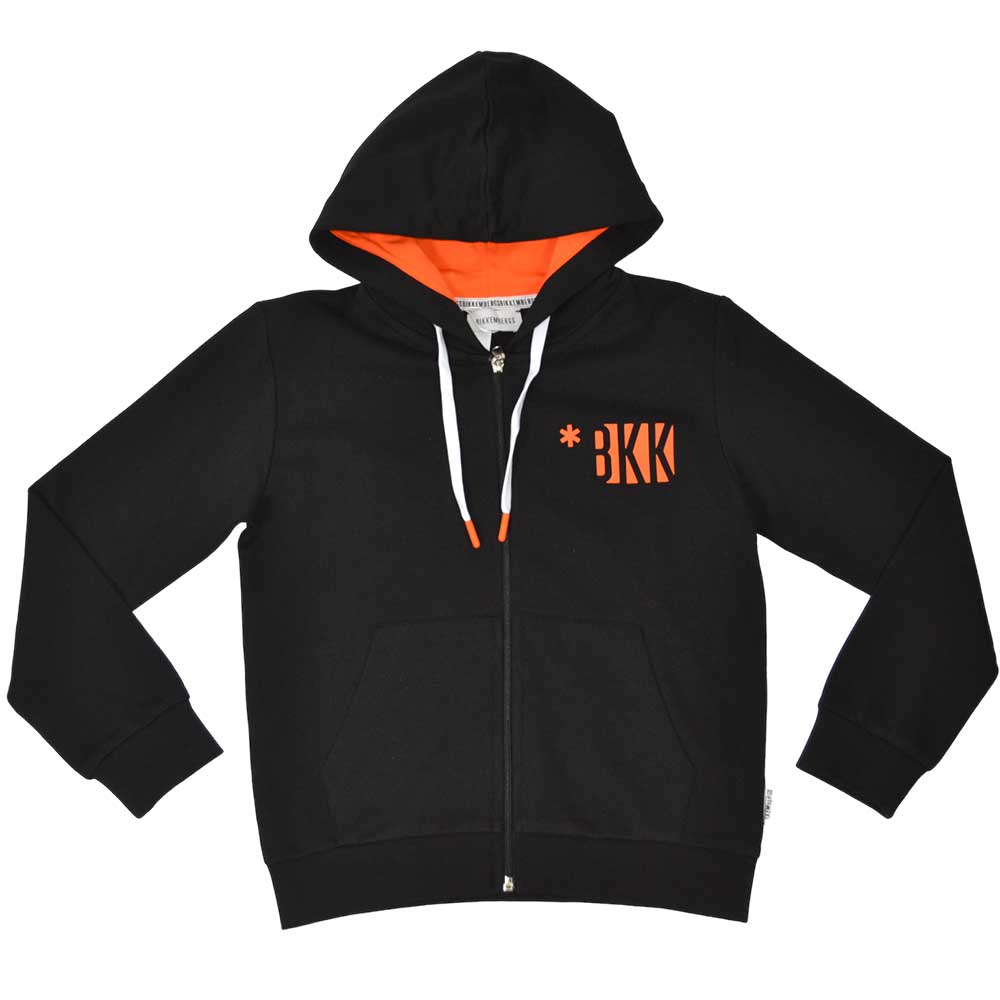 Sweat-shirt de la Ligne Vêtements Enfant Bikkembergs, avec capuche, fermeture éclair et petit log...