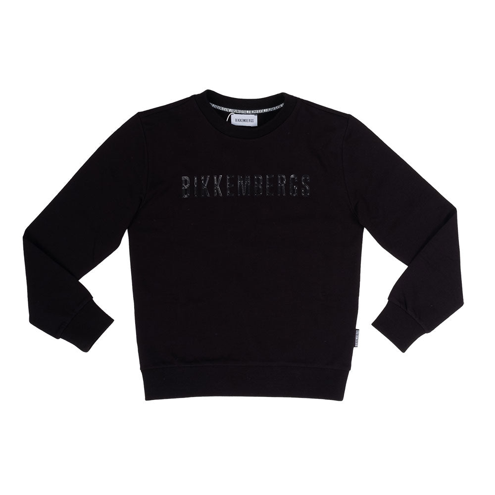 Blusa Felpata della linea Abbigliamento bambino Bikkembergs, con logo in rilievo, tono su tono.
C...