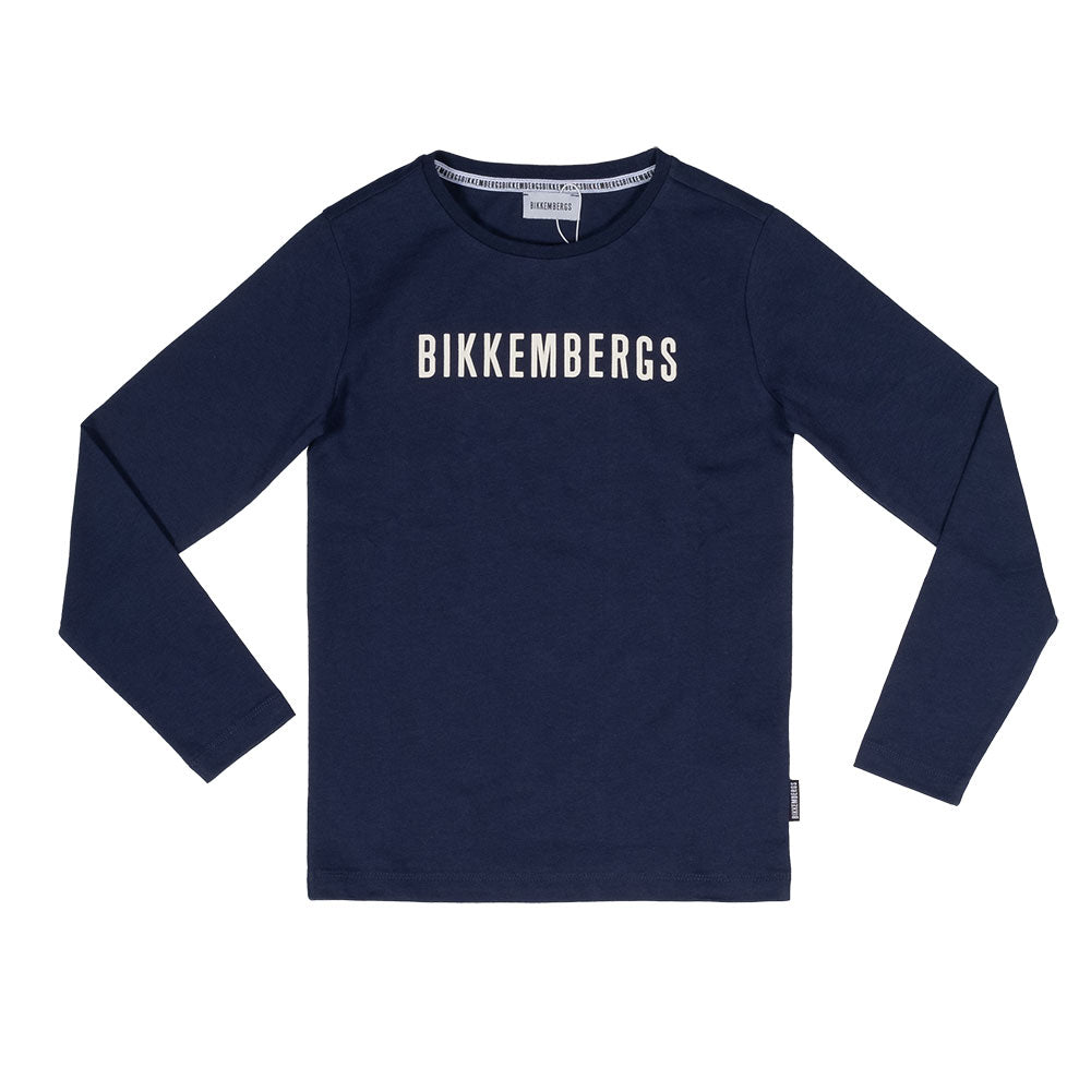 
T-shirt de la Ligne Vêtements Enfant Bikkembergs, à manches courtes avec logo imprimé sur le dev...
