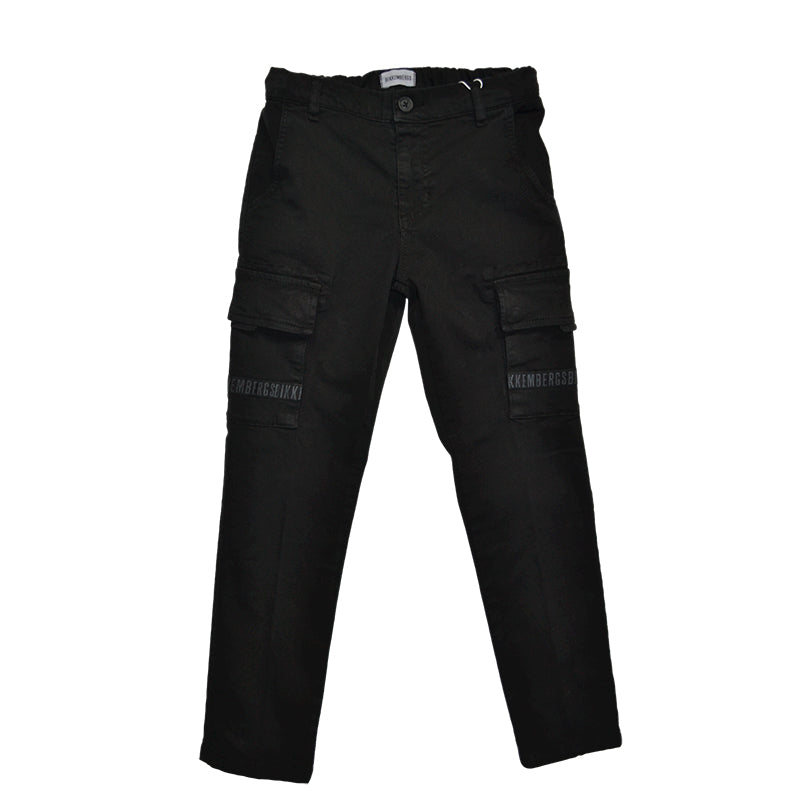 Pantalon cargo de la Ligne Vêtements Enfant Bikkembergs, avec logo sur les poches latérales et ta...