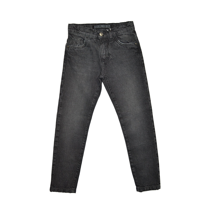 Pantalon jean de la Ligne Vêtements Enfant Bikkembergs, avec modèle régulier cinq poches et taill...