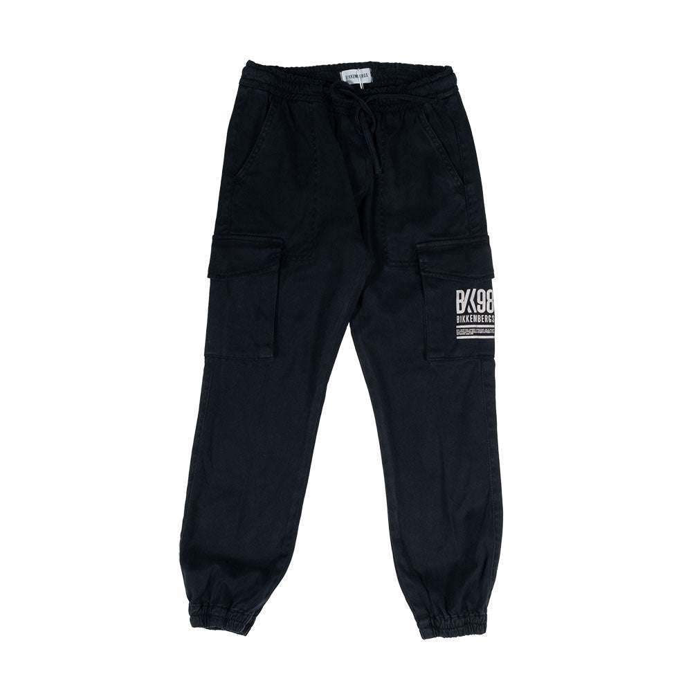 Pantalon de la Ligne Vêtements Enfant Bikkembergs, avec poches latérales et logo imprimé dessus, ...