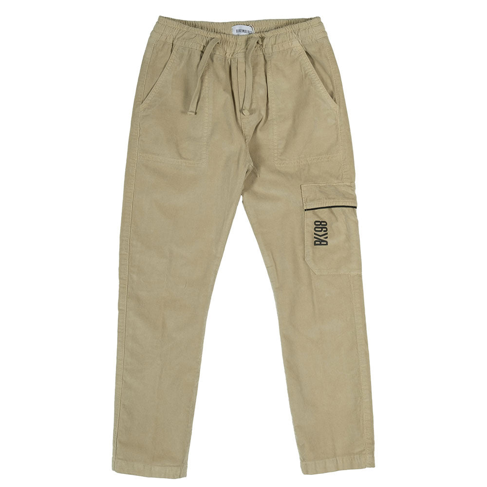 
Pantalon droit de la ligne Vêtements Enfant Bikkembergs, en velours côtelé, avec poches latérale...
