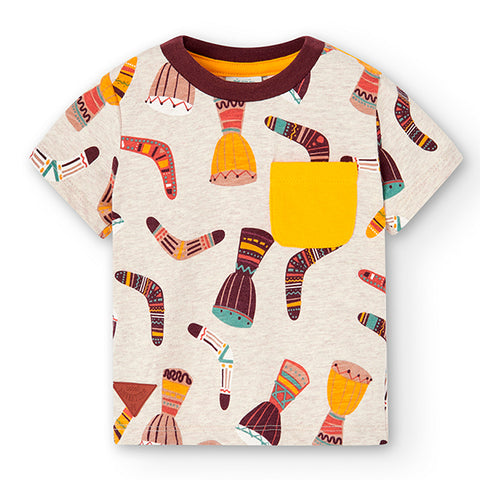 TSHIRT MANICHE CORTE STAMPATA