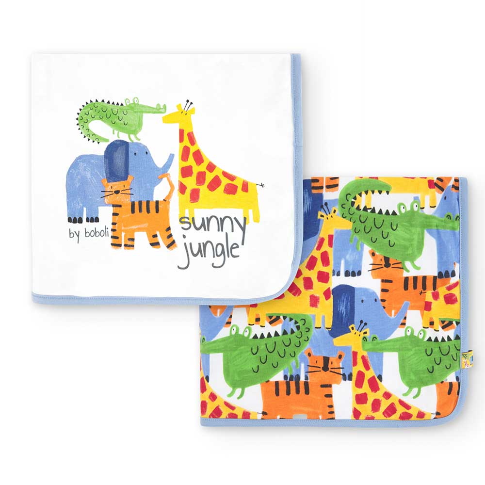 
Copertina da carrozzina della Linea Abbigliamento Bambino Boboli, double face, con fantasia safa...
