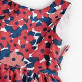 Vestito satin fiori per neonati