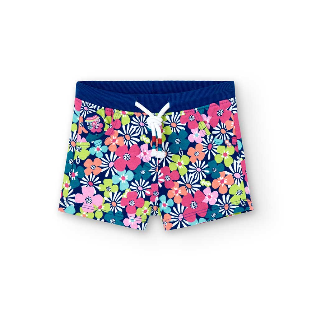 
Shorts aus der Boboli Girls' Clothing Line mit Kordelzug in der Taille und Allover-Blumenmuster....