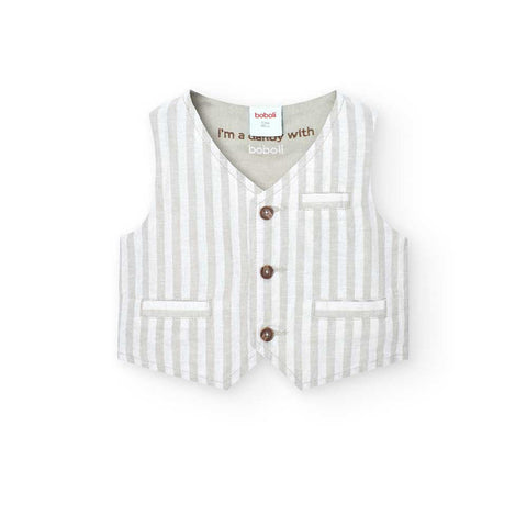 Gilet en lin rayé pour enfant