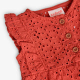 Tutina ricamo - BOBOLI - Sesso: Bambina - Colore: Arancione - Stagione: Primavera-Estate