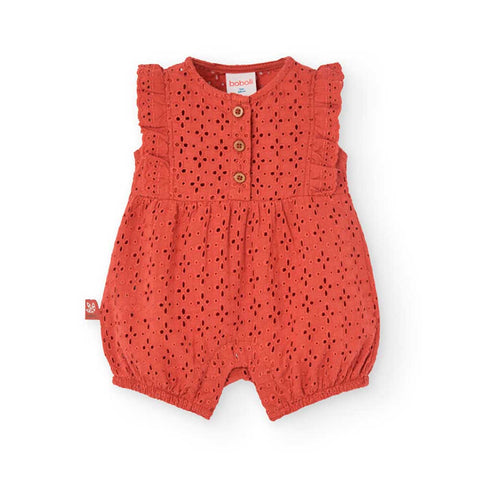 Tutina ricamo - BOBOLI - Sesso: Bambina - Colore: Arancione - Stagione: Primavera-Estate