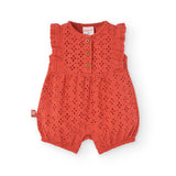 Tutina ricamo - BOBOLI - Sesso: Bambina - Colore: Arancione - Stagione: Primavera-Estate