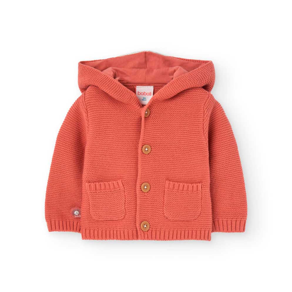 Cardigan of the Children's Clothing Line Boboli, with pockets on the front and wooden buttons. Ho...