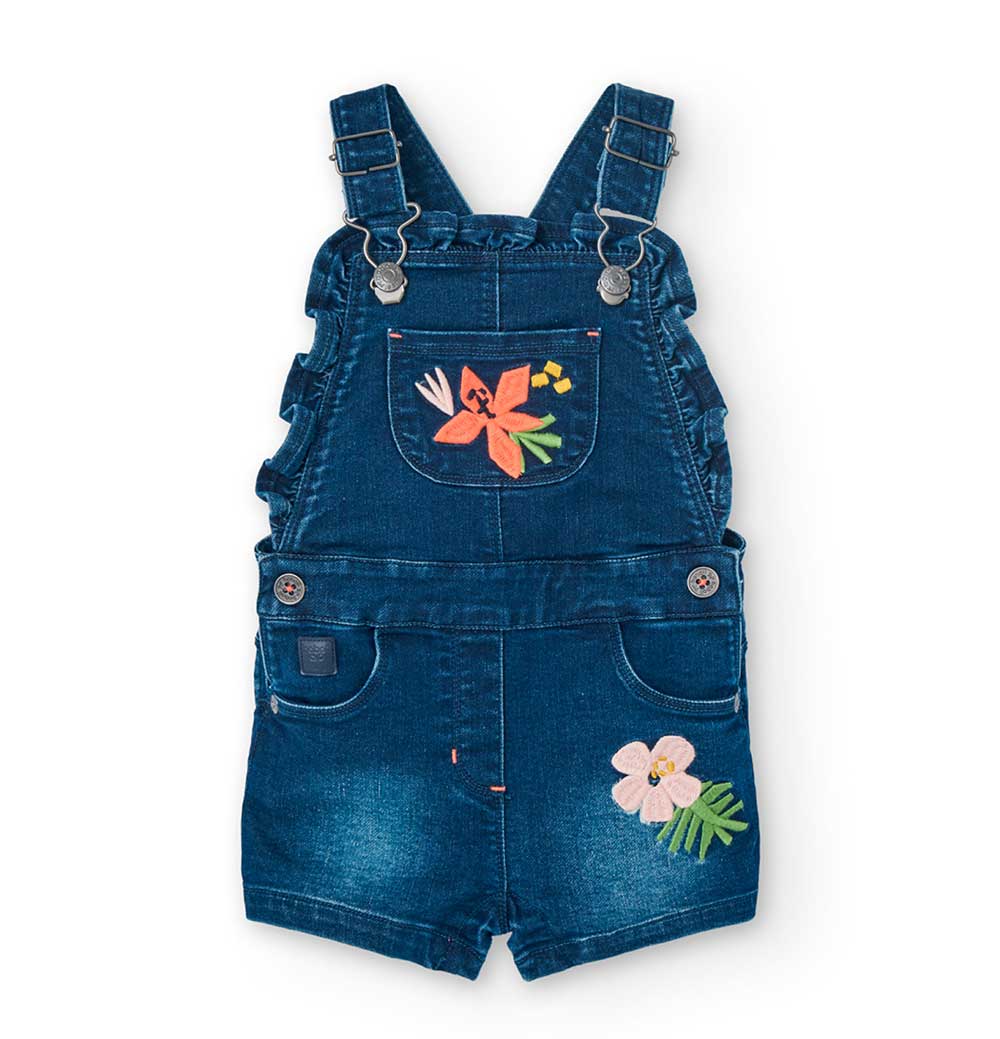 Scopri la fantastica salopette denim della collezione BOBOLI, pensata per le piccole esploratrici...