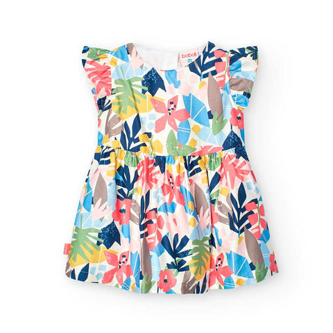 Vestito satin fiori - BOBOLI - Sesso: Bambina - Colore: uni - Stagione: Primavera-Estate