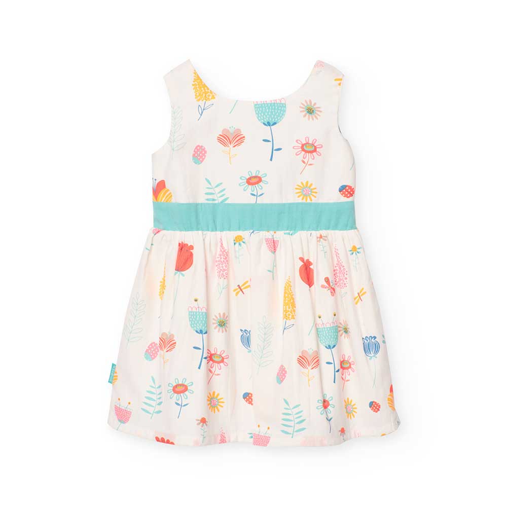 Abitino della Linea Abbigliamento Bambina Boboli, con taglio particolare sul dietro, cinturino in...