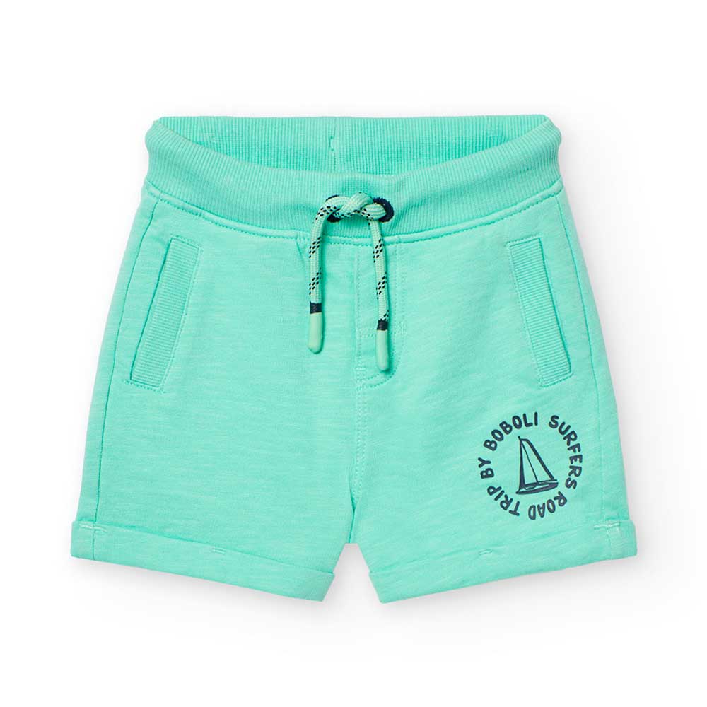 Bermudas doux de la ligne Vêtements Enfant Boboli, avec petites poches latérales et cordon à la t...