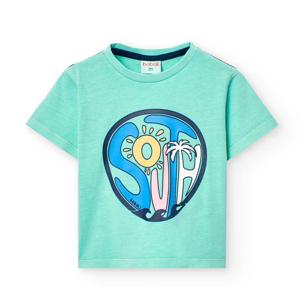T-shirt della Linea Abbigliamento Bambino Boboli, con stampa in rilievo sul davanti.

Composizion...