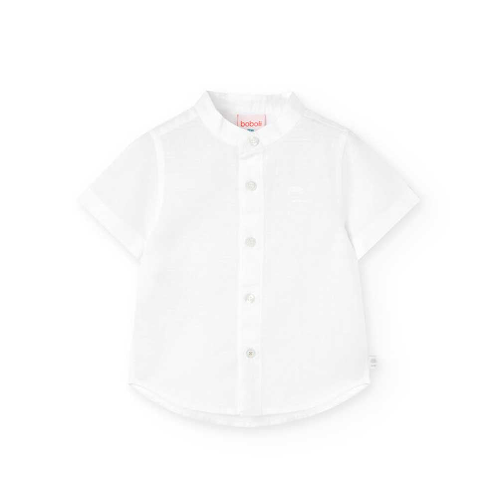 Camicia in lino della Linea Abbigliamento Bambino Boboli,  a manica corta con colletto alla corea...