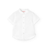 Camicia lino manica corta per neonati