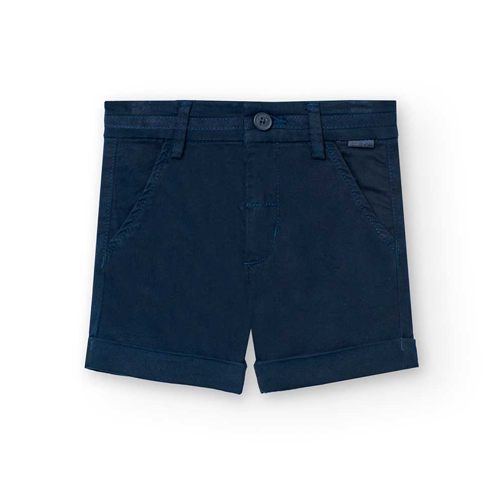 Short de la ligne Vêtements Enfant Boboli, avec revers en bas et détail en gros-grain sur la cein...
