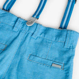 Bermuda lino - BOBOLI - Colore: Azzurro - Stagione: Primavera-Estate