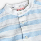 Camicia lino a righe per neonati