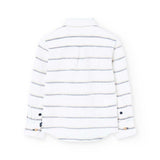 Camicia lino a righe per ragazzo