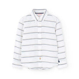Camicia lino a righe per ragazzo