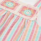 Vestito popeline a righe - BOBOLI - Sesso: Bambina - Colore: Bianco - Stagione: Primavera-Estate