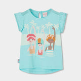 Maglietta jersey - BOBOLI - Sesso: Bambina - Colore: Celeste - Stagione: Primavera-Estate