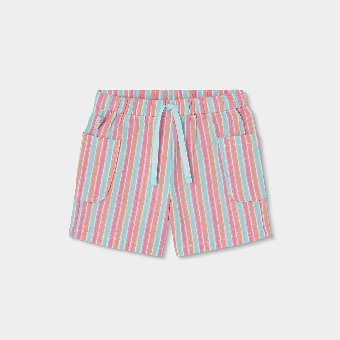 Shorts de la ligne de vêtements pour filles Boboli, avec élastique et cordons à la taille. Motif ...