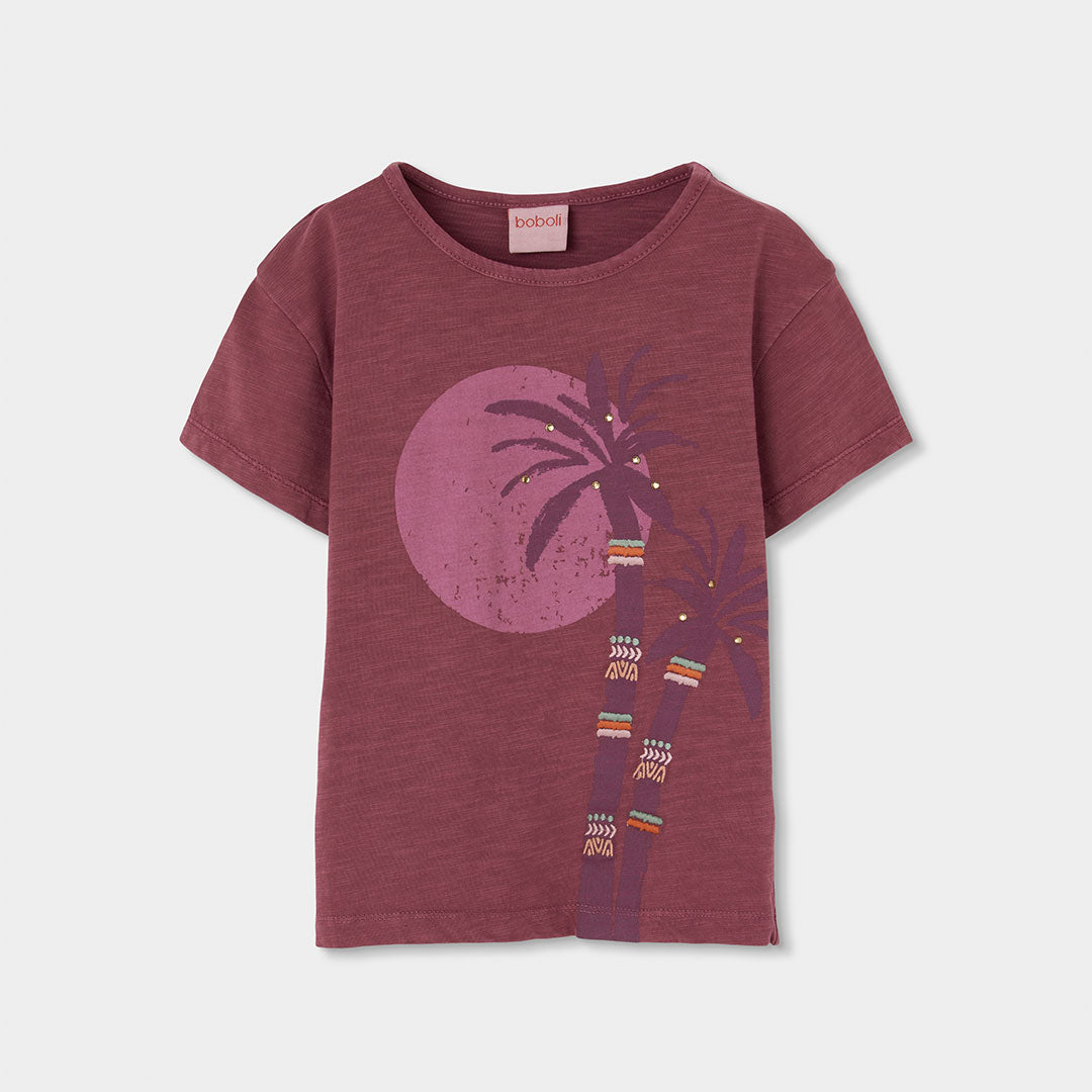 T-shirt en coton flammé à coupe régulière avec impression contrastée sur le devant.
Composition :...