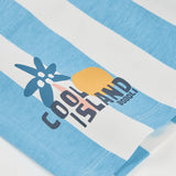 Short in felpa a righe - BOBOLI - Colore: Celeste - Stagione: Primavera-Estate