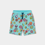 Short in felpa stampato - BOBOLI - Colore: Celeste - Stagione: Primavera-Estate