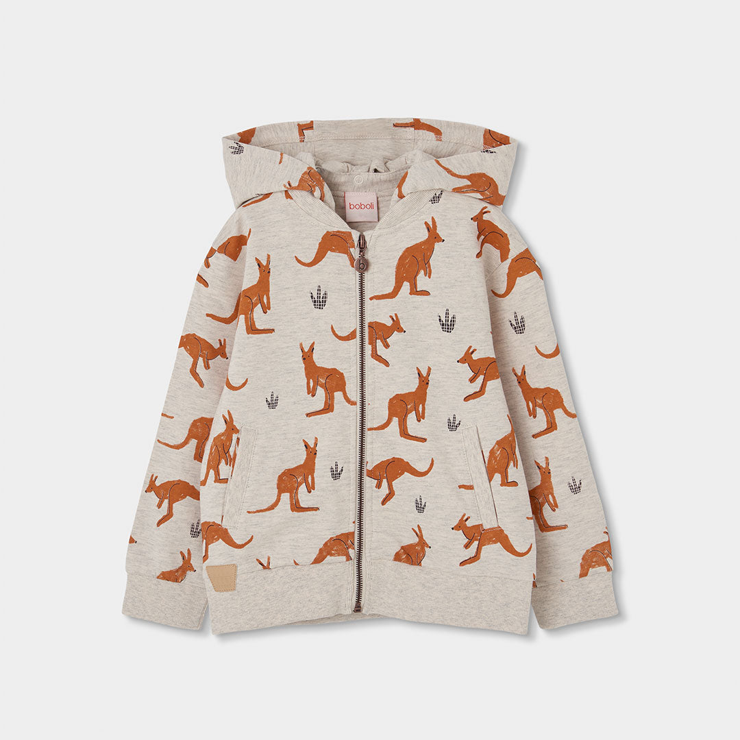 Felpa della Linea Abbigliamento Bambino Boboli, con cappuccio e chiusura zip. Fantasia all-over a...