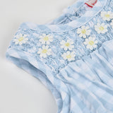 Vestito popeline quadri - BOBOLI - Sesso: Bambina - Colore: Celeste - Stagione: Primavera-Estate