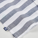 Camicia lino a righe - BOBOLI - Colore: Blu - Stagione: Primavera-Estate