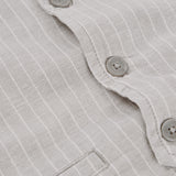 Gilet lino a righe - BOBOLI - Colore: Grigio - Stagione: Primavera-Estate