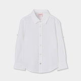 Camicia lino manica lunga - BOBOLI - Colore: Azzurro - Stagione: Primavera-Estate