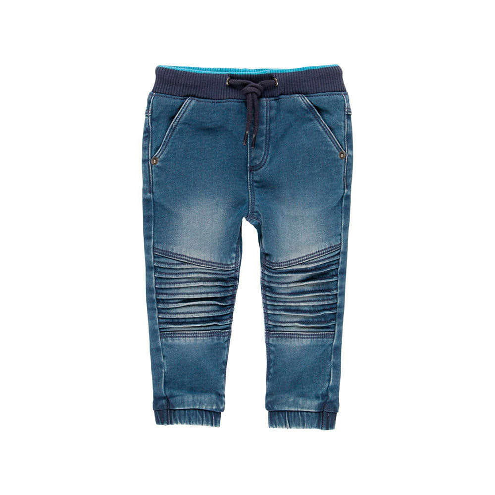 Pantalone in jeans morbido della Linea Abbigliamento Bambino Boboli, con laccetto in vita e tasch...