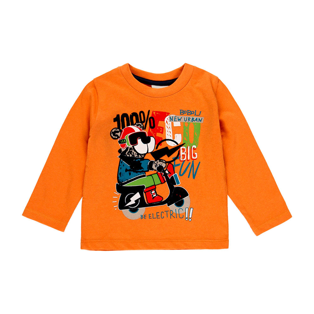 T-shirt à manches longues de la Ligne Vêtements Enfant Boboli, avec impression aux couleurs vives...