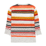 MAGLIONE LUNGO RIGHE COLORATE
