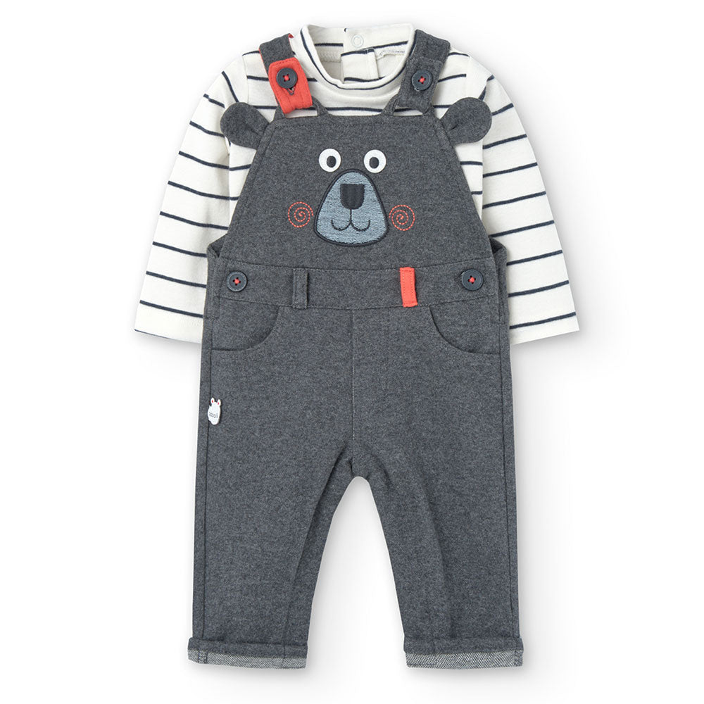 Salopette de la Ligne Vêtements Enfant Boboli, avec petites poches et broderie amusante à l'avant...