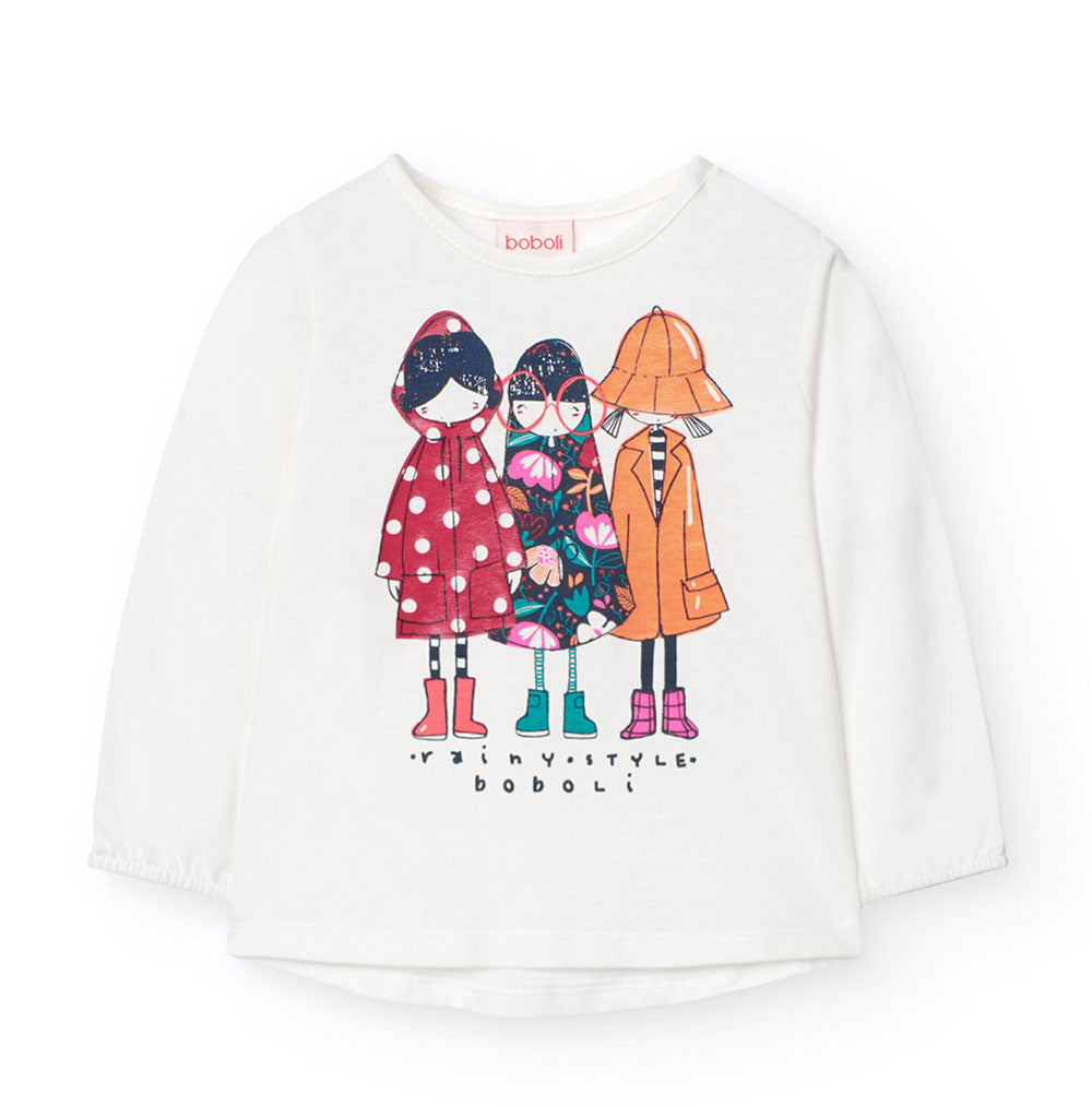 T-shirt de la ligne Vêtements Fille Boboli, avec impression multicolore sur le devant.
 
Composit...